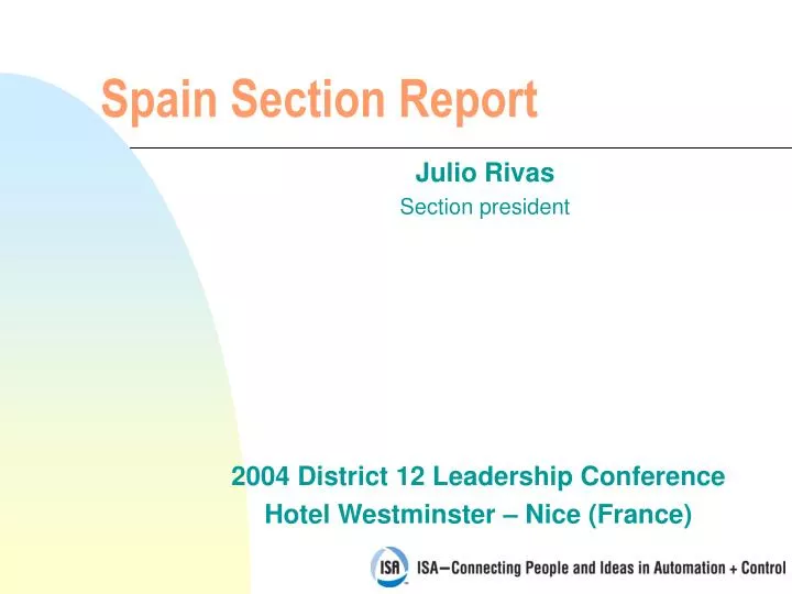 spain section report