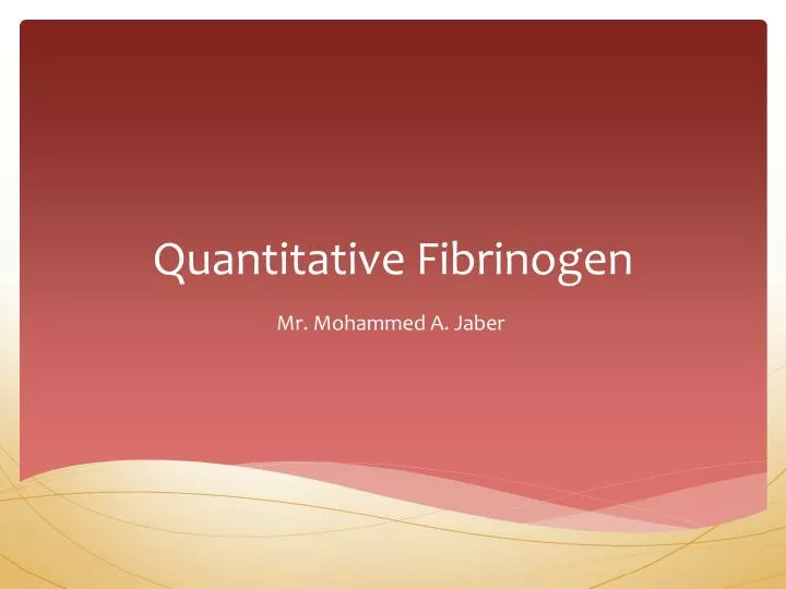 quantitative fibrinogen
