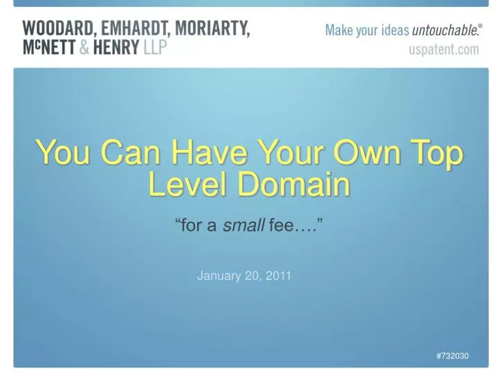 you can have your own top level domain