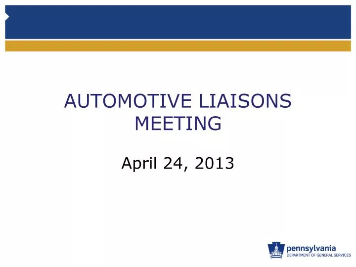 automotive liaisons meeting