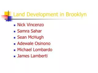 Land Development in Brooklyn