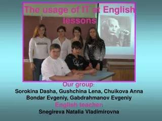 The usage of IT at English lessons