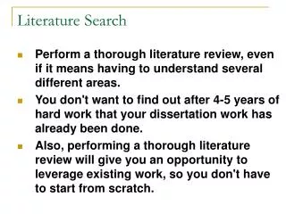 PPT - Literature Search PowerPoint Presentation, free download - ID:285860