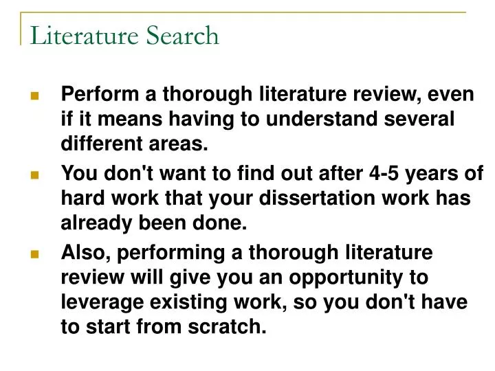 literature search