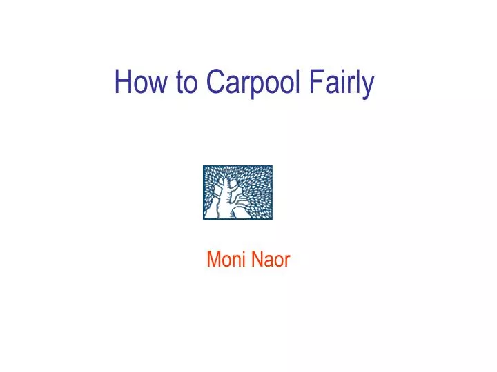 how to carpool fairly