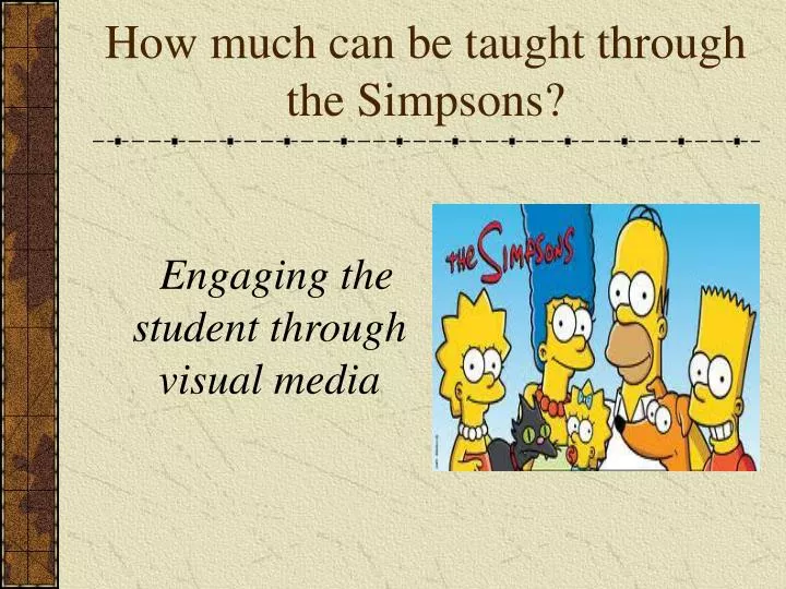 how much can be taught through the simpsons