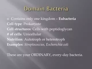 PPT - The Domain Bacteria PowerPoint Presentation, free download - ID ...