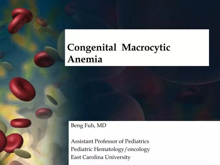 congenital macrocytic anemia