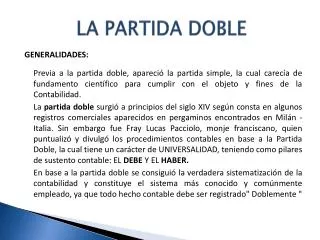 la partida doble