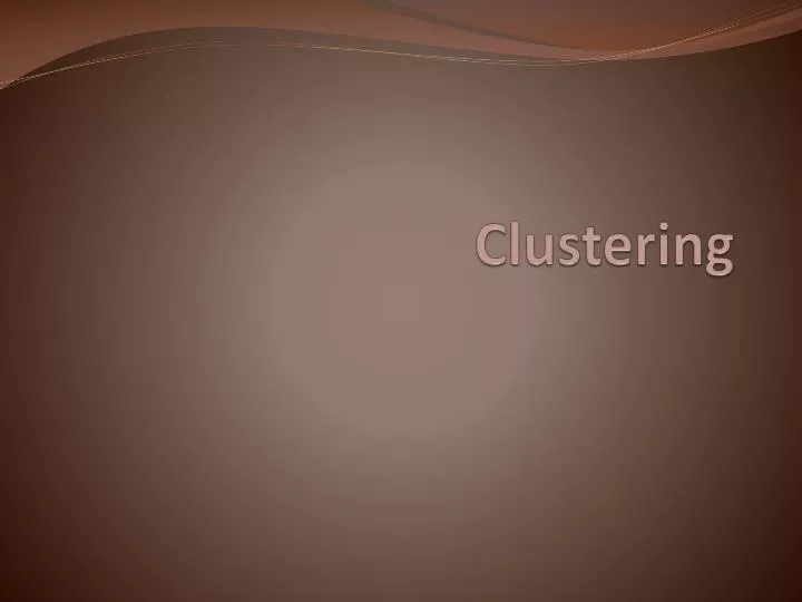 clustering