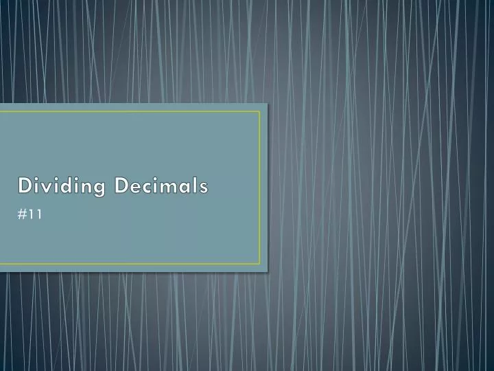 dividing decimals
