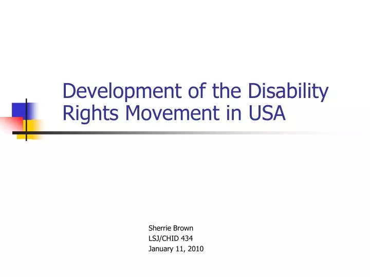development of the disability rights movement in usa