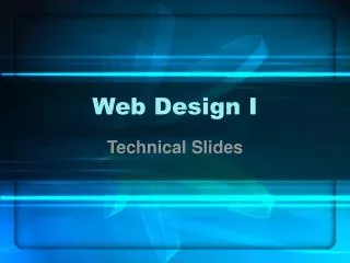 Web Design I