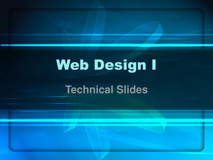 web design i