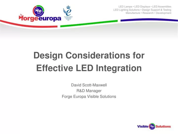 design considerations for effective led integration