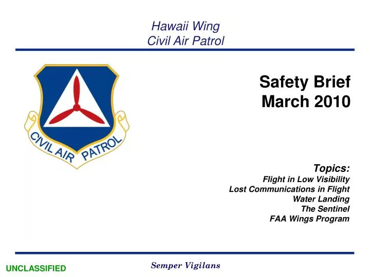 safety brief march 2010