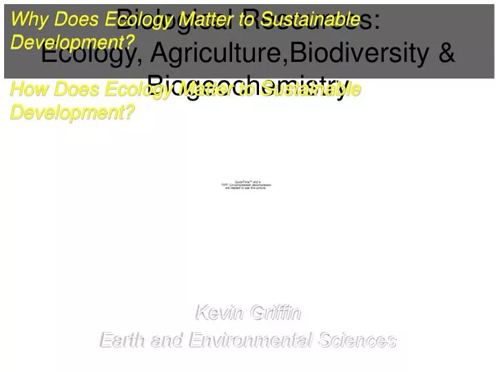 biological resources ecology agriculture biodiversity biogeochemistry