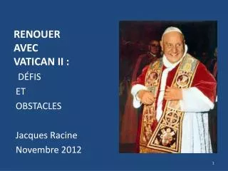 renouer avec vatican ii