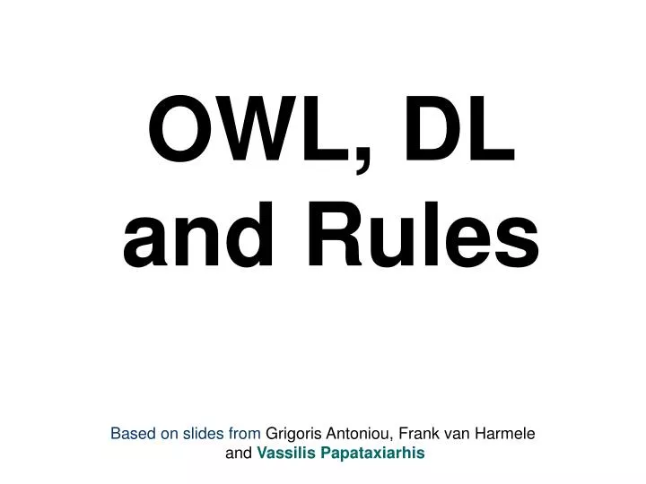 owl dl and rules