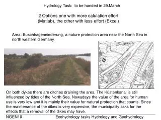 Hydrology Task: to be handed in 29.March