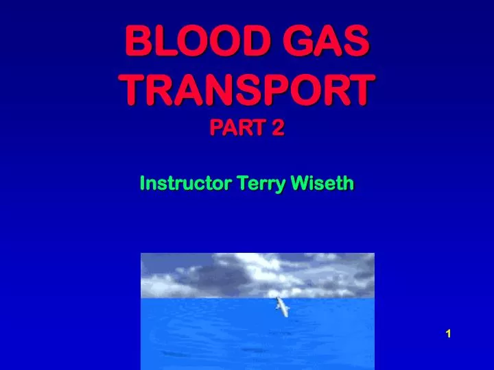 blood gas transport part 2 instructor terry wiseth