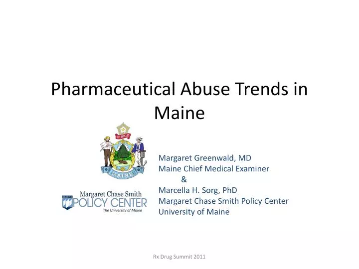 pharmaceutical abuse trends in maine