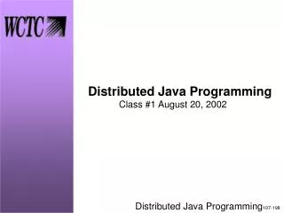 Distributed Java Programming