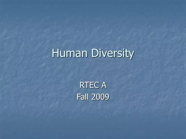 human diversity