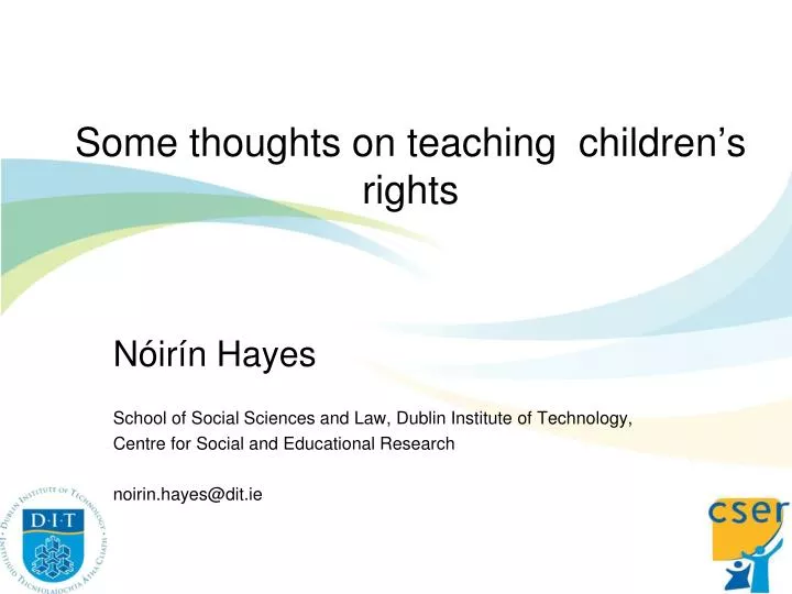 some thoughts on teaching children s rights