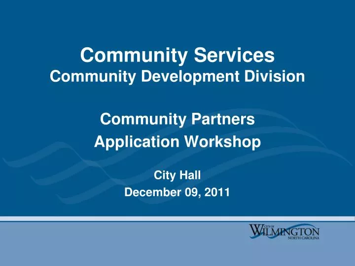 community services community development division