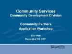 Community Services Community Development Division - slide 1
