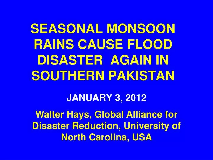 seasonal monsoon rains cause flood disaster again in southern pakistan