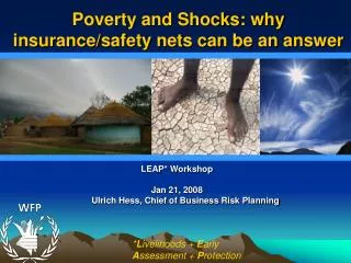 Poverty and Shocks: why insurance/safety nets can be an answer