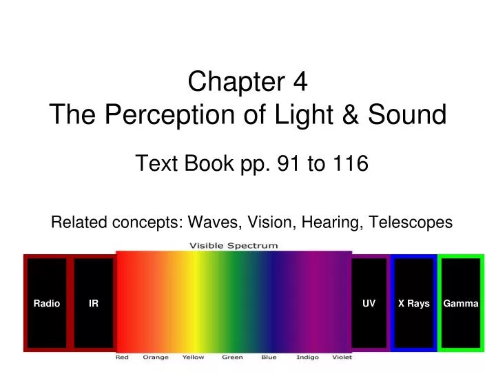 chapter 4 the perception of light sound