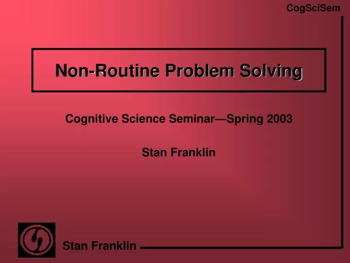 non routine problem solving