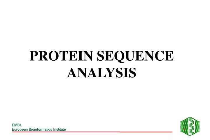 protein sequence analysis