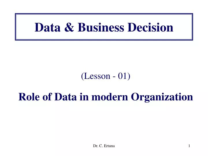 data business decision