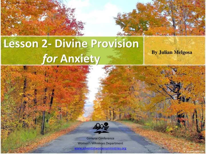 lesson 2 divine provision for anxiety