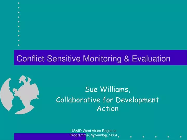 conflict sensitive monitoring evaluation