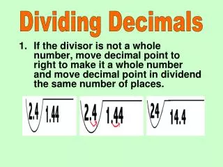 Dividing Decimals