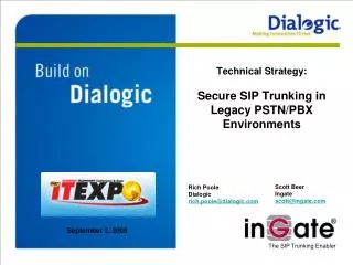 Technical Strategy: Secure SIP Trunking in Legacy PSTN/PBX Environments