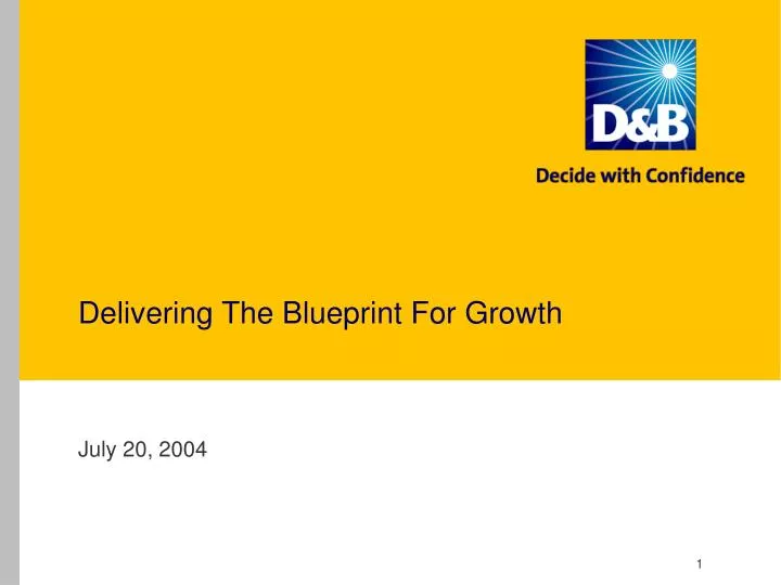 delivering the blueprint for growth