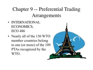Chapter 9 -- Preferential Trading Arrangements