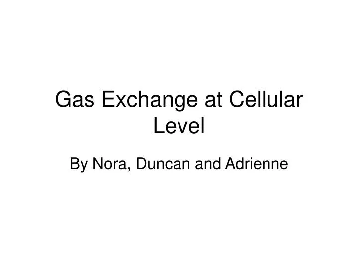 gas exchange at cellular level