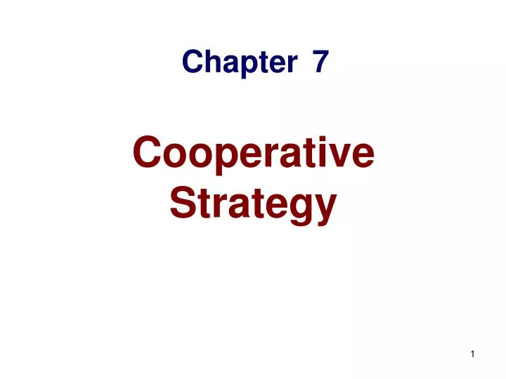 cooperative strategy