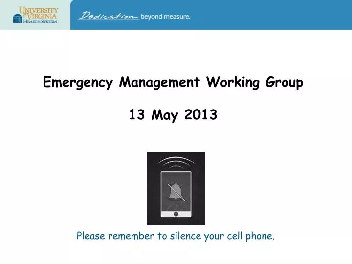 emergency management working group 13 may 2013