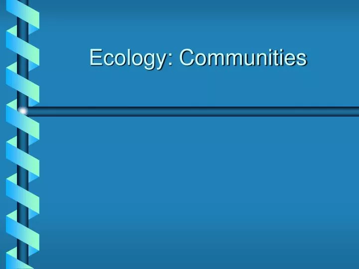 ecology communities