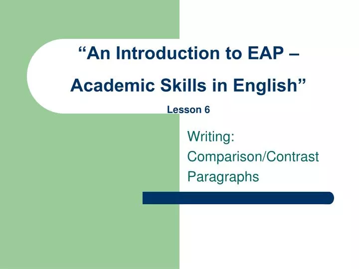 an introduction to eap academic skills in english lesson 6