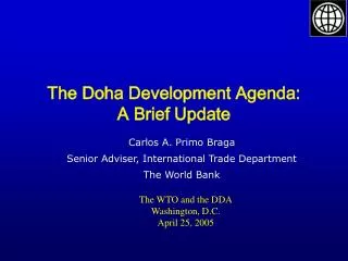 The Doha Development Agenda: A Brief Update