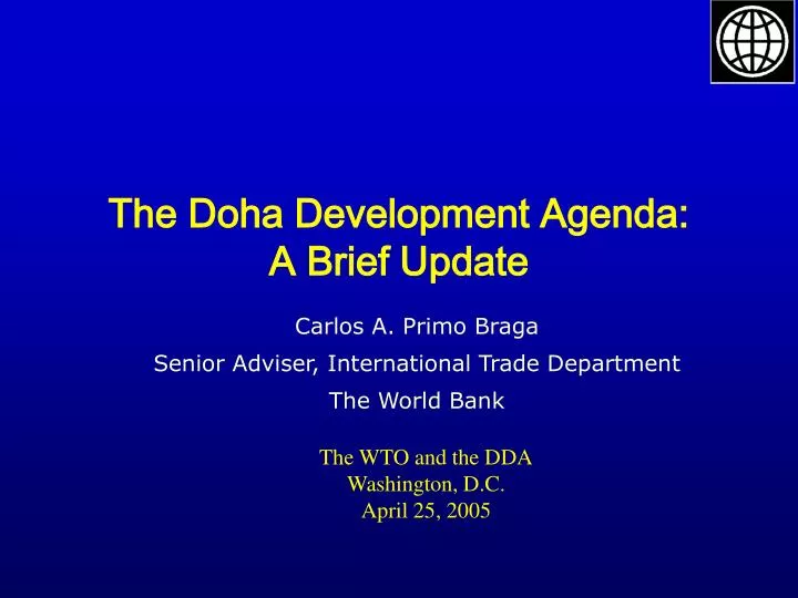 the doha development agenda a brief update